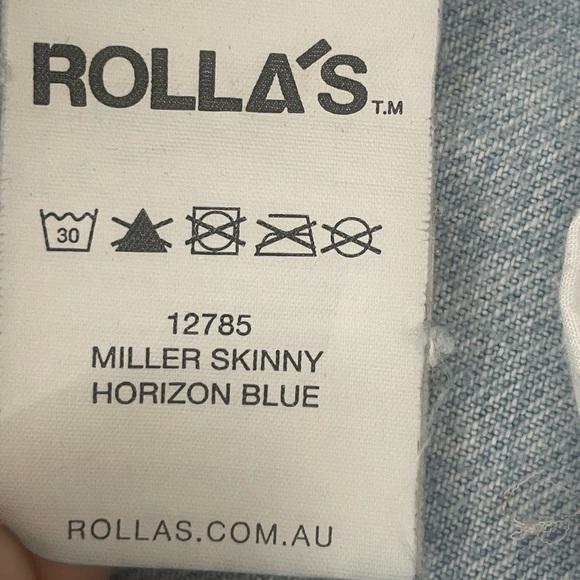 Rolla’s Miller Mid-High Rise Slim Straight Jean Women's 28 Horizon Blue - Picture 16 of 16